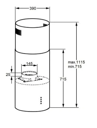 Вытяжка MAUNFELD Ford 39 Isla Sensor LED черный
