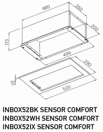 Вытяжка MEFERI INBOX52WH SENSOR COMFORT