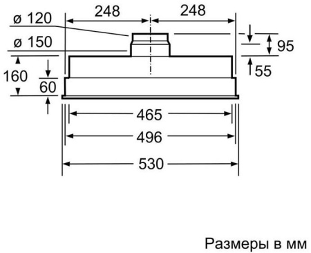 Встраивамая вытяжка BOSCH DHL555BL