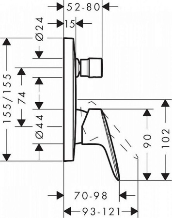 Смеситель HANSGROHE Logis 71405000