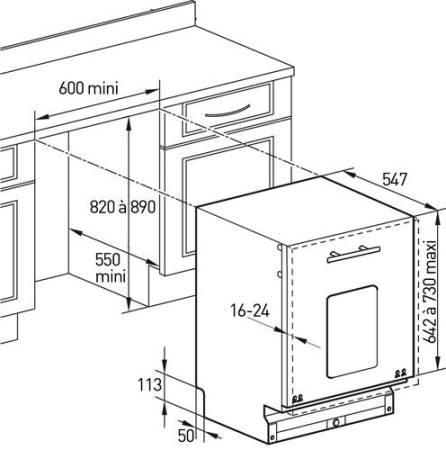 Посудомоечная машина DE DIETRICH dqh 740 je 1