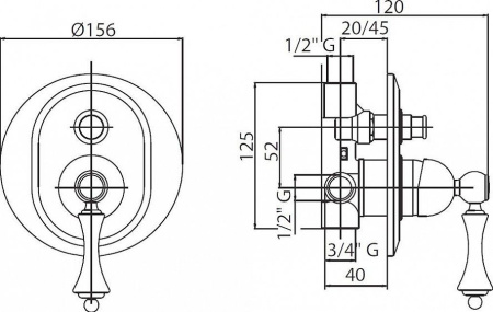 Смеситель CEZARES MARGOT-VDIM-01-M