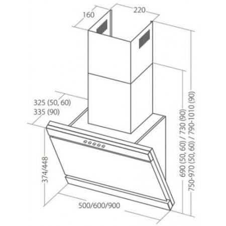 Вытяжка AKPO Kastos WK-4 90 WH