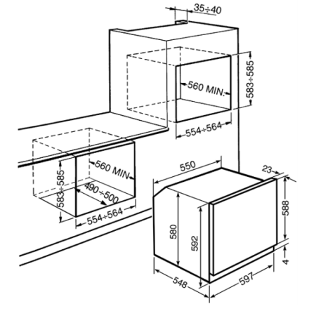 Духовой шкаф SMEG sf130b