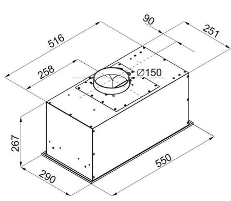 Вытяжка DE DIETRICH DHG4573B