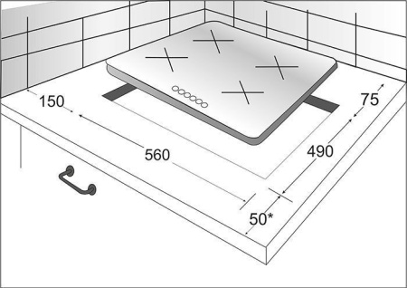 Газовая поверхность EXITEQ pfh640stgb-e/b