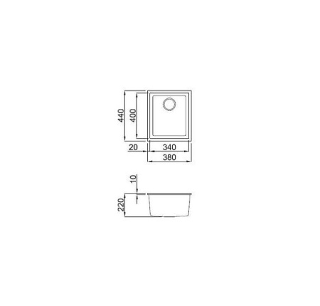 Мойка OMOIKIRI  bosen 38-u-bl tetogranit/черный 4993157