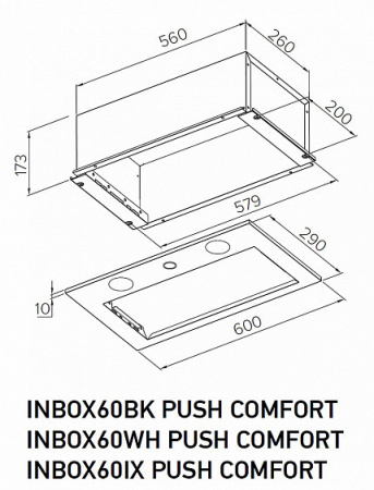 Вытяжка MEFERI INBOX60IX PUSH COMFORT