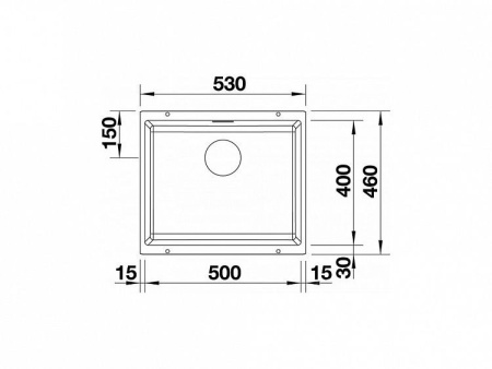 Кухонная мойка BLANCO 514506 subline 500-u керамика белоснежный