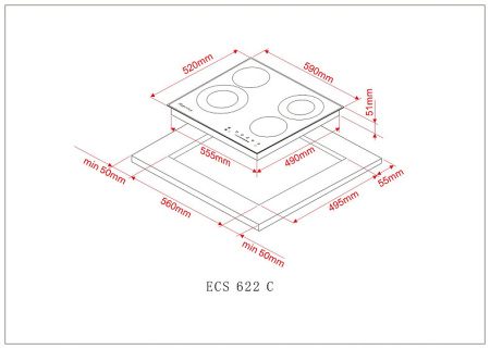 Варочная поверхность KUPPERSBERG ECS 622 C