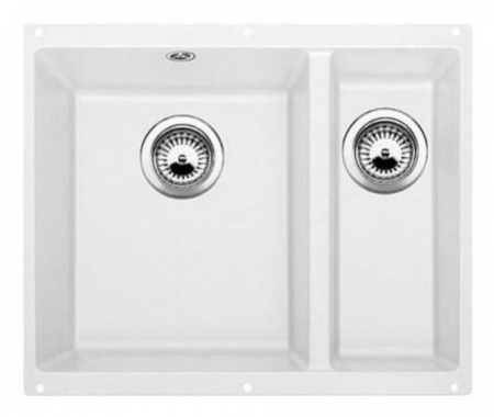 Кухонная мойка BLANCO subline 350/150-u ceramic puraplus глянцевый белый