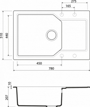 Мойка OMOIKIRI Yonaka 78-LB-BL Artgranit/черный 4993341