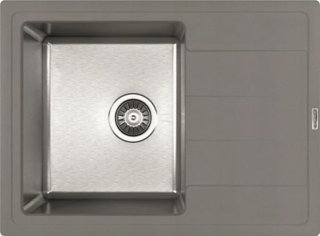 Кухонная мойка FLORENTINA Комби 650 серый шелк (21.390.B0650.307)