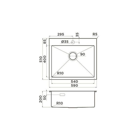 Кухонная мойка OMOIKIRI Akisame 59-GB (4997014)