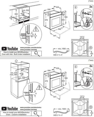 Духовой шкаф ELECTROLUX EOF5F50BV