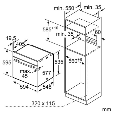 Духовой шкаф BOSCH HRG635BS1