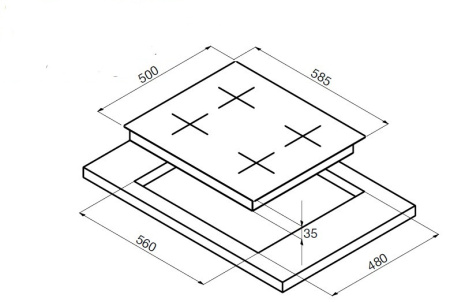 Поверхность KORTING hg 685 cx