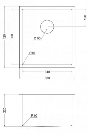 Кухонная мойка EMAR EMB-130 PVD Nano Dark