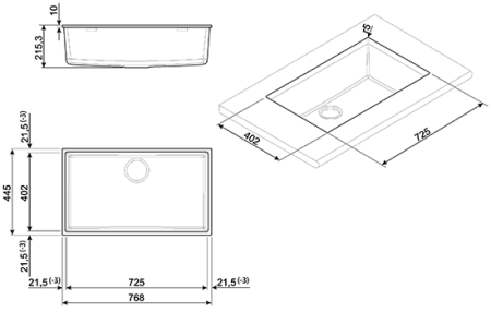 Мойка SMEG VZUM79N