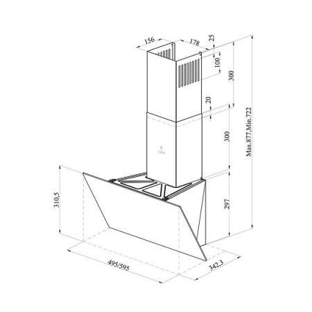Вытяжка HOLBERG PLAZA 600TW