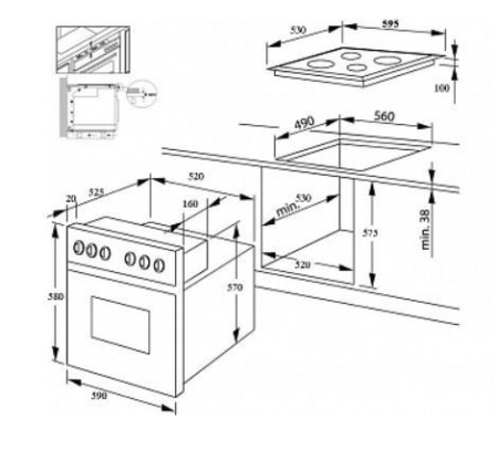 Встраиваемая газовая варочная панель Ricci RGN-611BL