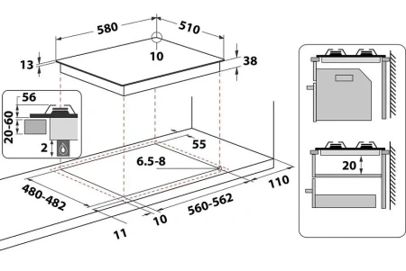 Варочная поверхность WHIRLPOOL TGML661IX
