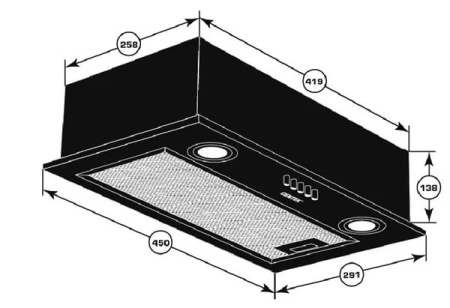 Вытяжка CENTEK CT-1850-50 BLACK