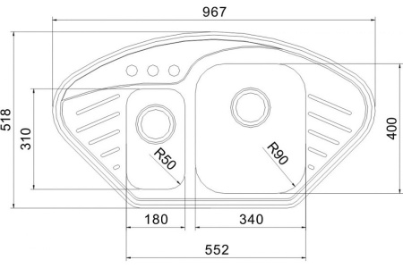 Кухонная мойка OULIN OL-310