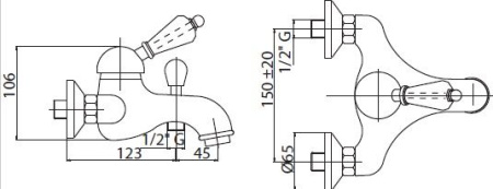 Смеситель CEZARES ELITE-VM-03/24-M золото/ручка металл