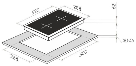 Варочная поверхность HOMSair HI32BK