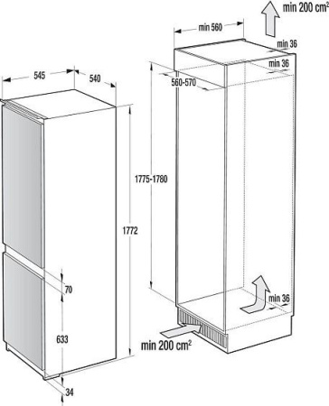 Холодильник GORENJE RKI4182E1