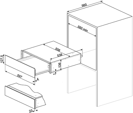Ящик сомелье SMEG CPS615NR