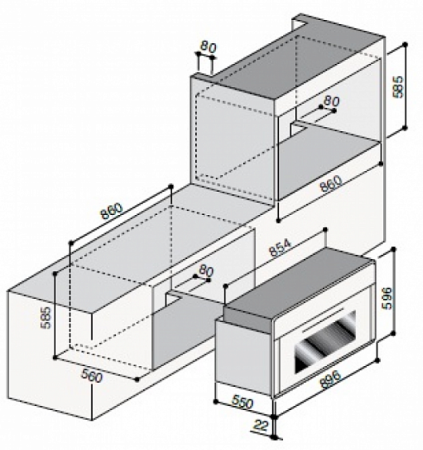 Газовый духовой шкаф ILVE 900-BVG/I