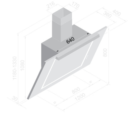 Вытяжка BELTRATTO cpg 120i