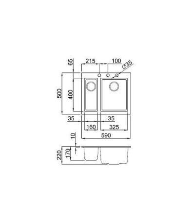 Мойка OMOIKIRI  bosen 59-2-bl tetogranit/черный 4993149