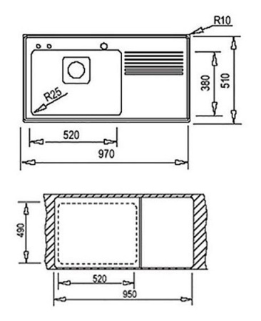Кухонная мойка TEKA frame 1b 1d plus right polished