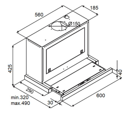 Вытяжка KUPPERSBERG SLIMBOX 90 GW