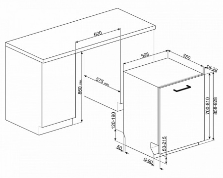 Посудомоечная машина SMEG STL66337L