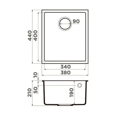 Кухонная мойка OMOIKIRI Bosen 38-U-DC  (4993229)