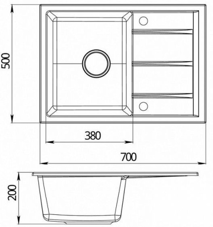 Кухонная мойка EMAR EMQ-1700.Q агат