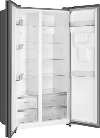 Холодильник WEISSGAUFF WSBS 590 Inverter NoFrost Water Dispenser Grey