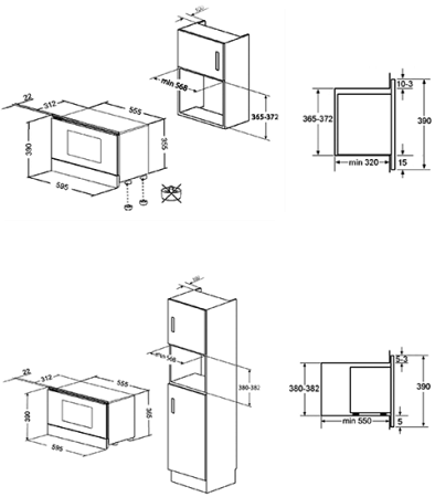 Встраиваемая микроволновая печь SMEG MP122B1