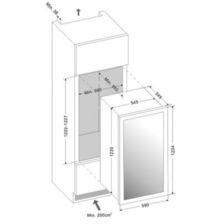 Винный шкаф DUNAVOX DAB-89.215DSS