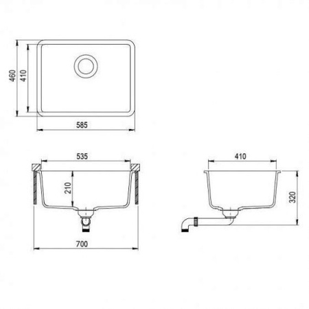Кухонная мойка AQUASANITA Arca SQA102W (силика 111)