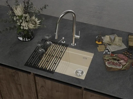 Кухонная мойка RIVELATO LINO 554-R beige scuro