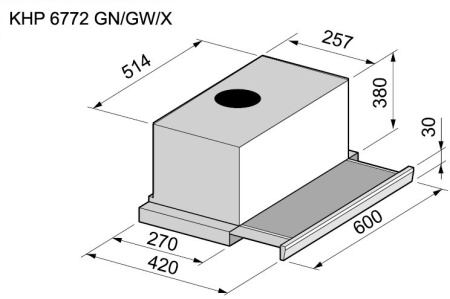 Вытяжка KORTING khp 6772 gn