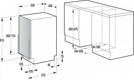 Встраиваемая посудомоечная машина GORENJE gv50211