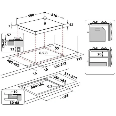 Варочная поверхность WHIRLPOOL AKT616/NB