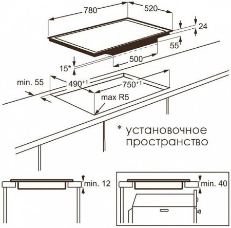 Поверхность AEG hk 588440 fg