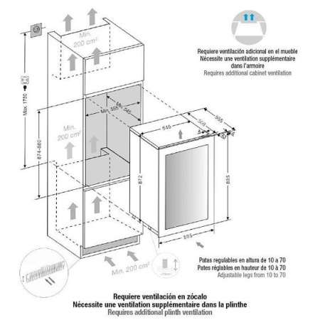 Винный шкаф PANDO PVMAP 88-45 PAR